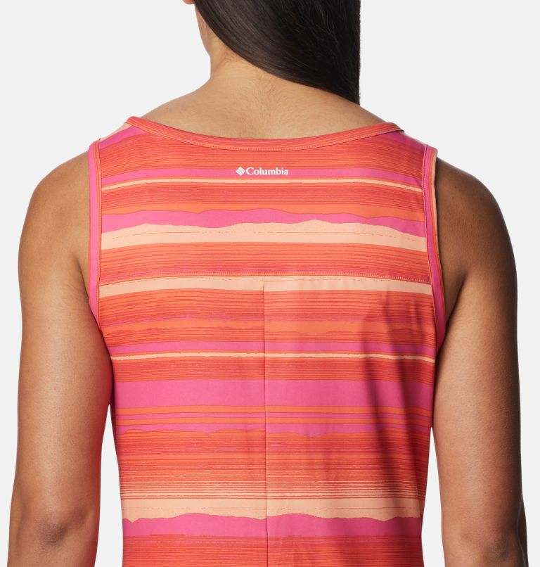Women's Chill River Printed Dress, Color: Sunset Orange, Horizons Stripe, image 5