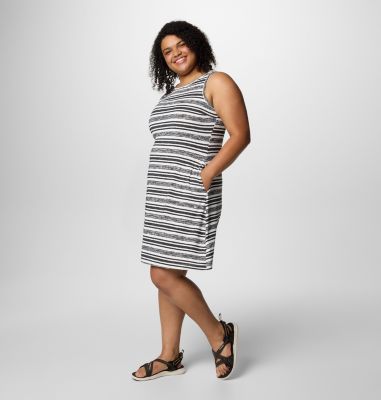 Women's Chill River Printed Dress - Plus Size, Color: White Spaced Stripe, image 15