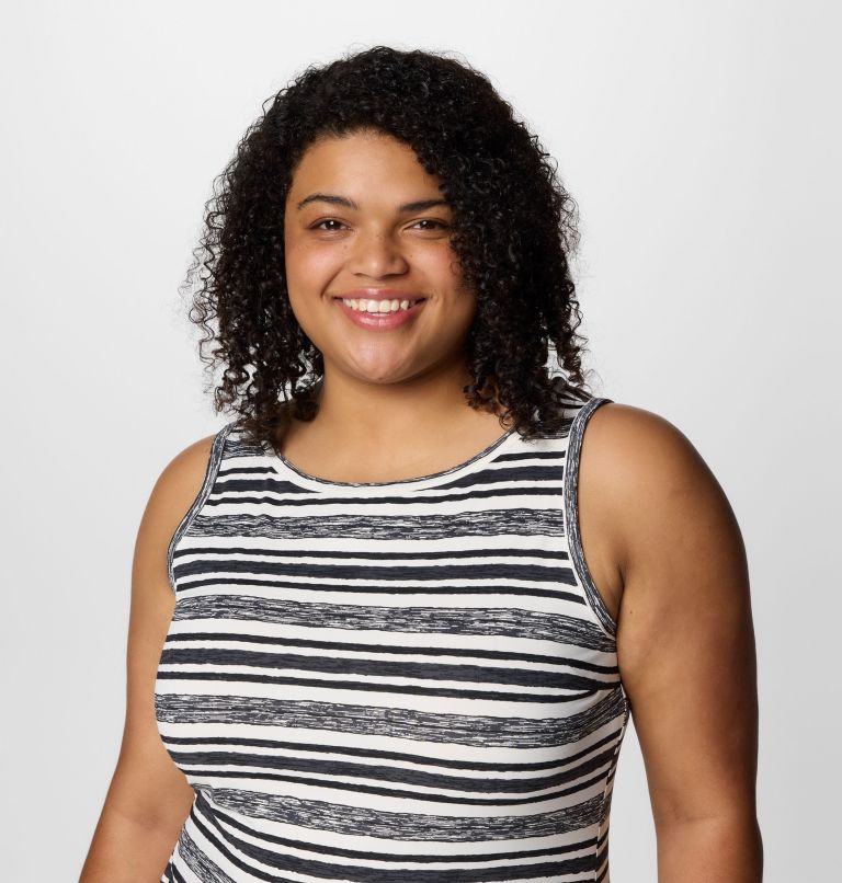Women's Chill River Printed Dress - Plus Size, Color: White Spaced Stripe, image 4