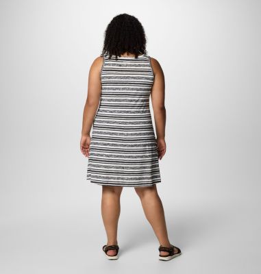 Women's Chill River Printed Dress - Plus Size, Color: White Spaced Stripe, image 14