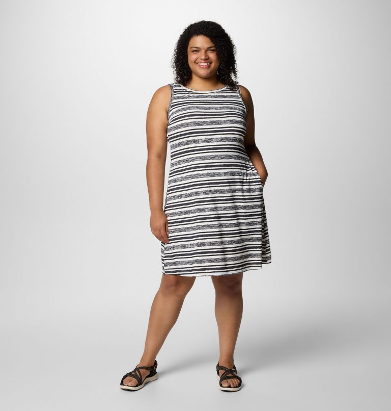 Women's Chill River Printed Dress - Plus Size, Color: White Spaced Stripe, image 1