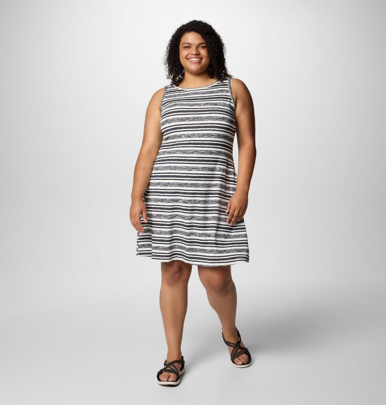 Women's Chill River Printed Dress - Plus Size, Color: White Spaced Stripe, image 6