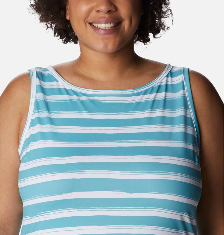 Chill River Printed Dress | 363 | 1X, Color: Sea Wave Brush Stripe, image 4