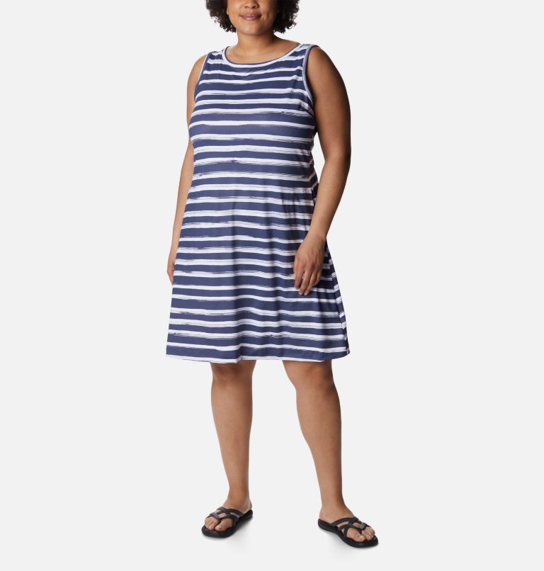 Robe imprimée Chill River Femme - Grandes tailles, Color: Nocturnal Brush Stripe, image 1
