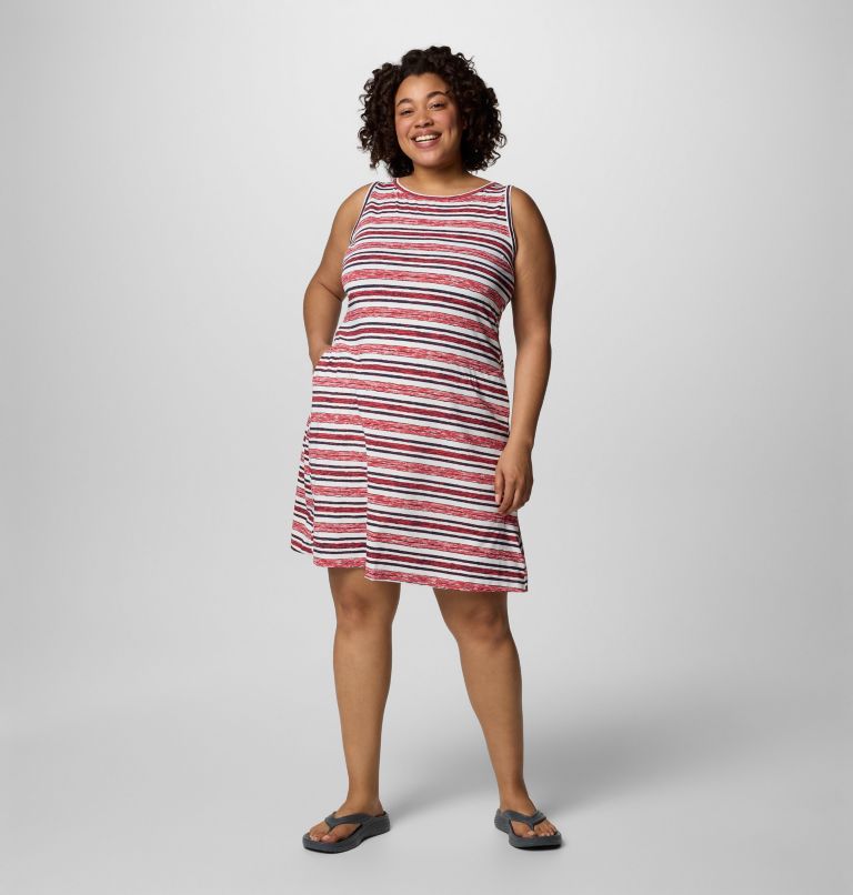 Women's Chill River Printed Dress - Plus Size, Color: Daredevil Spaced Stripe, image 1