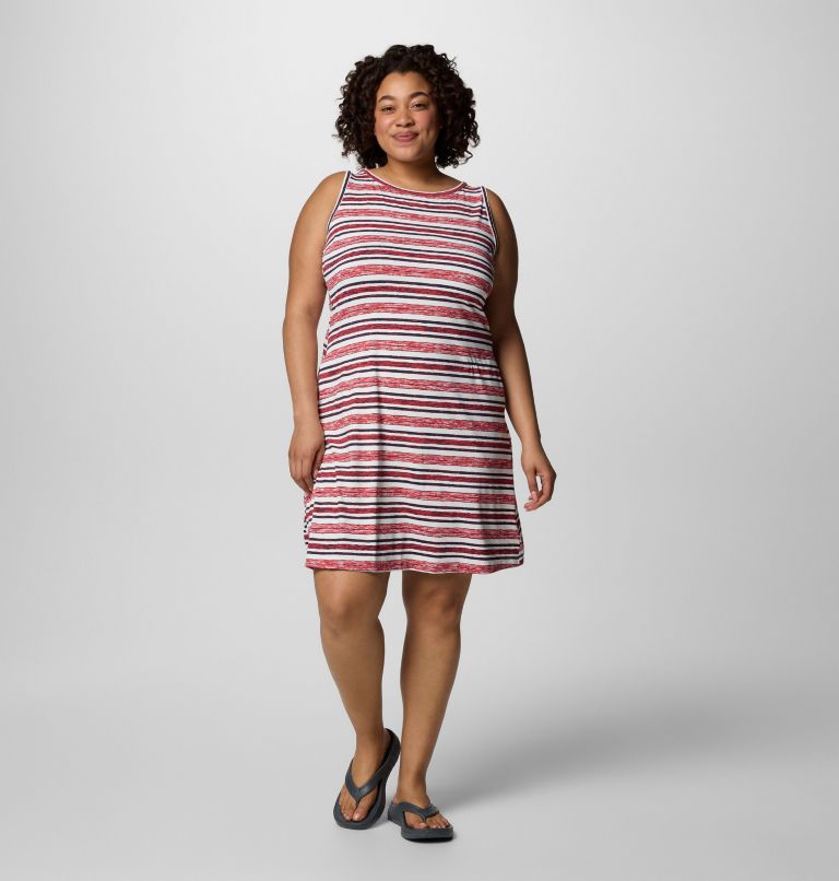 Women's Chill River Printed Dress - Plus Size, Color: Daredevil Spaced Stripe, image 6
