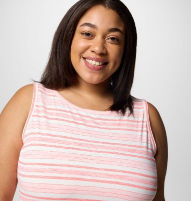 Women's Chill River Printed Dress - Plus Size, Color: Pink Sand Spaced Stripe, image 20