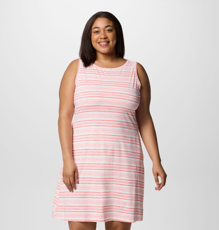 Women's Chill River Printed Dress - Plus Size, Color: Pink Sand Spaced Stripe, image 6