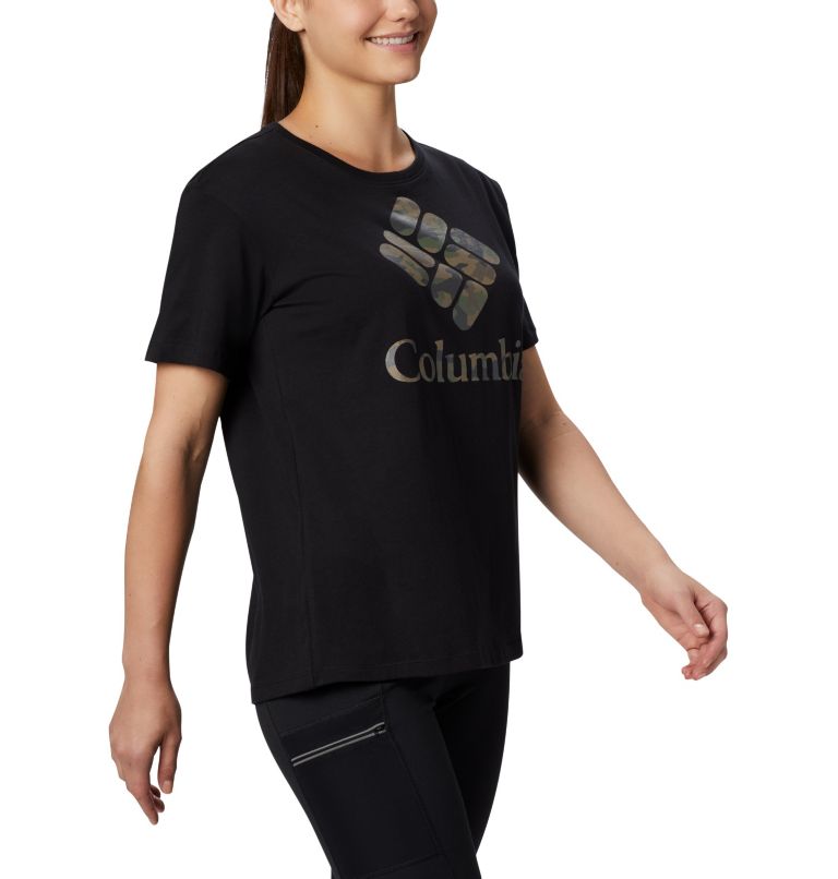 T-shirt décontracté Columbia Park pour femme, Color: Black, Camo, image 3