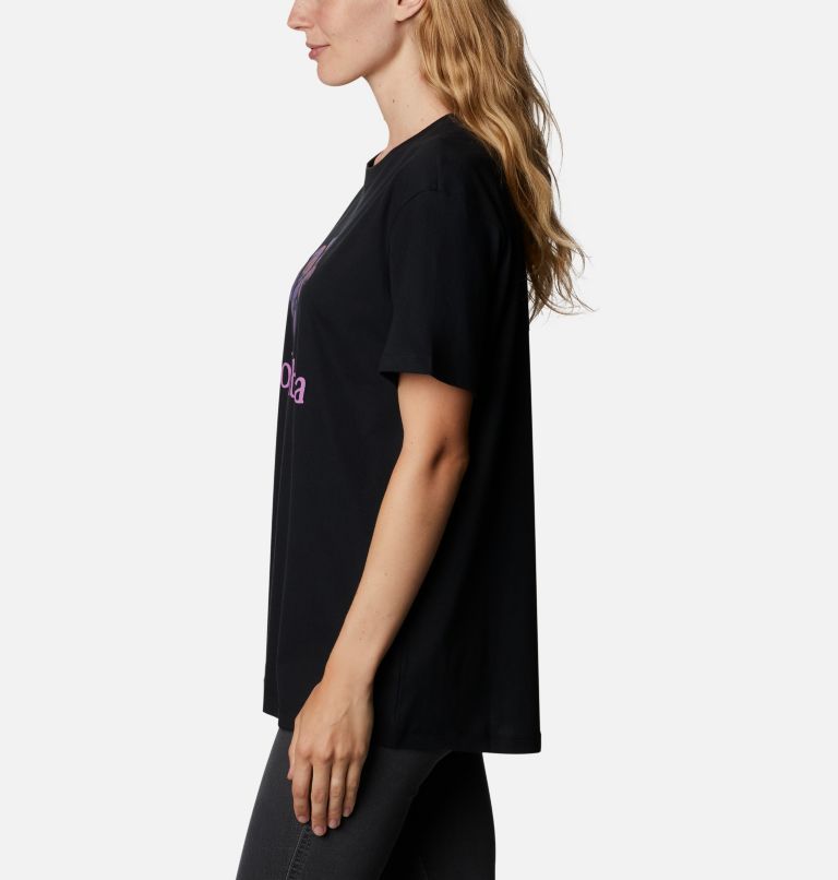 Women's Park T-Shirt, Color: Black, Lapis Blue Camo Fill, image 3