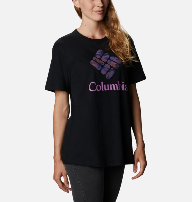Women's Park T-Shirt, Color: Black, Lapis Blue Camo Fill, image 5