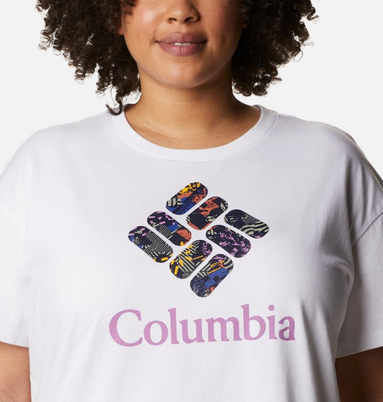 T-shirt décontracté Columbia Park pour femme - Grandes tailles, Color: White, CGC Print Fill, image 4