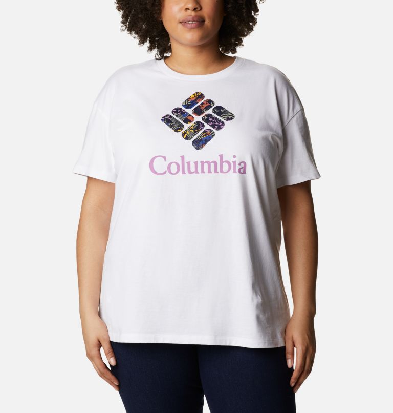 T-shirt décontracté Columbia Park pour femme - Grandes tailles, Color: White, CGC Print Fill, image 1