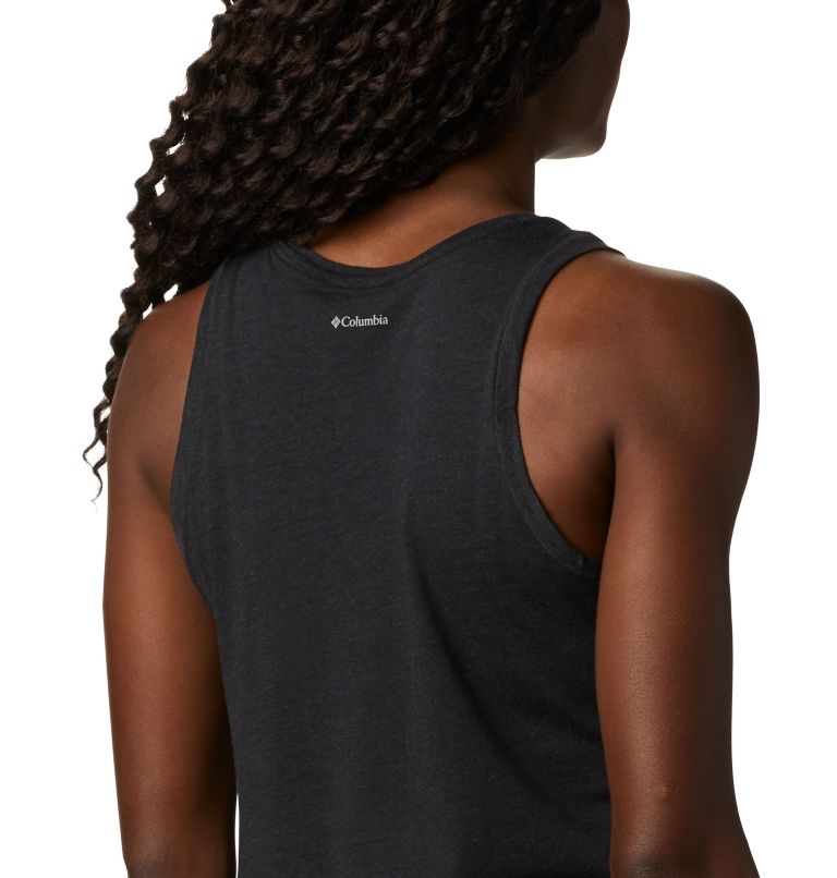 Women's Bluff Mesa Tank, Color: Black Heather, Wavy Way, image 5