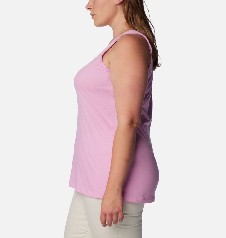 Women's Bluff Mesa Tank – Plus Size, Color: Cosmos Heather, Happier Outdoors, image 3