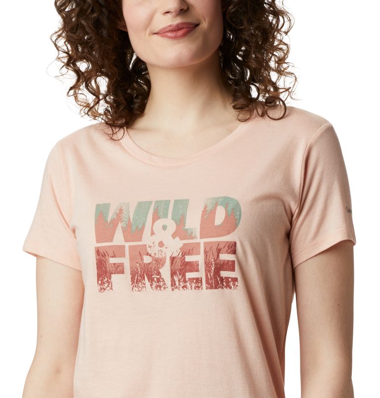 T-shirt Hidden Lake Femme, Color: Peach Cloud Heather, Be Free, image 4