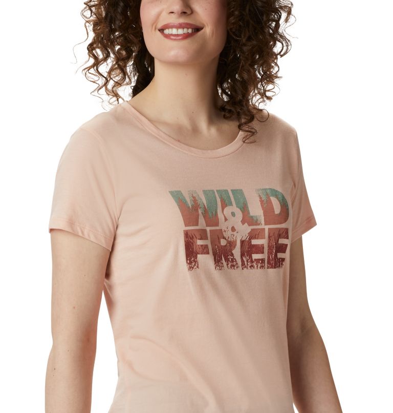 T-shirt Hidden Lake Femme, Color: Peach Cloud Heather, Be Free, image 5