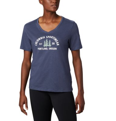 T-shirt Mount Rose&trade; Femme Mount Rose&trade; Relaxed Tee | 847 | L, Nocturnal Heather, CSC Badge, front