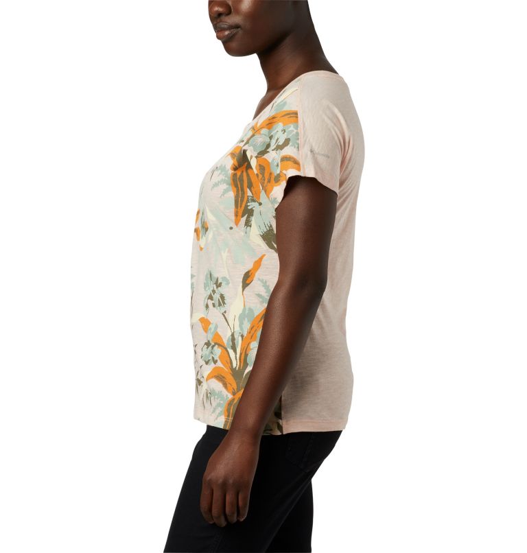T-shirt High Dune Femme, Color: Peach Cloud, Leafscape, image 3