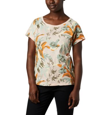 Women's High Dune&trade; T-Shirt High Dune&trade; SS Tee | 100 | M, Peach Cloud, Leafscape, front
