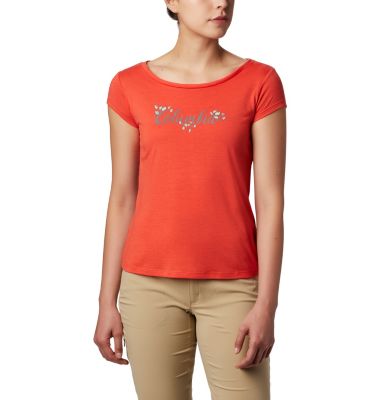 T-shirt Shady Grove&trade; Femme Shady Grove&trade; SS Tee | 870 | L, Bright Poppy, Fun Performance, front