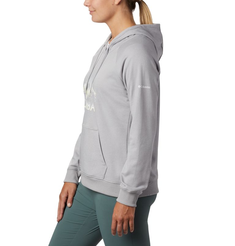 Chandail à capuchon en tissu éponge à logo Columbia Logo pour femme, Color: Columbia Grey Heather, image 3