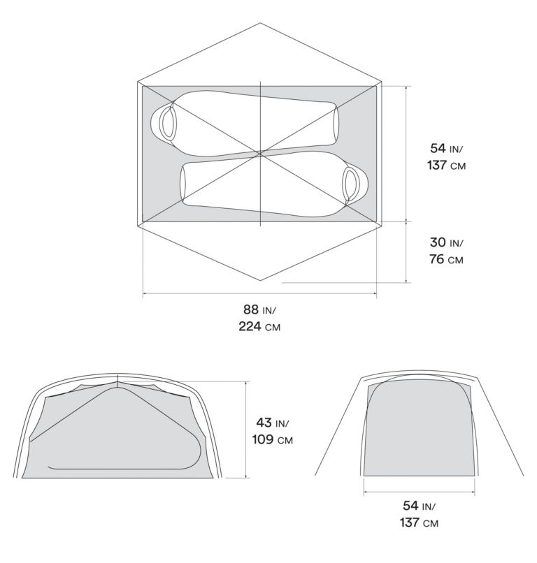 Mineral King 2 Tent, Color: Grey Ice, image 9