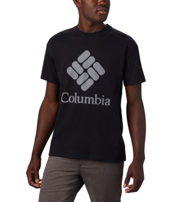 Camiseta con logotipo Columbia Lodge&trade; para hombre Columbia Lodge&trade; Logo Tee | 101 | S, Black, City Grey, front