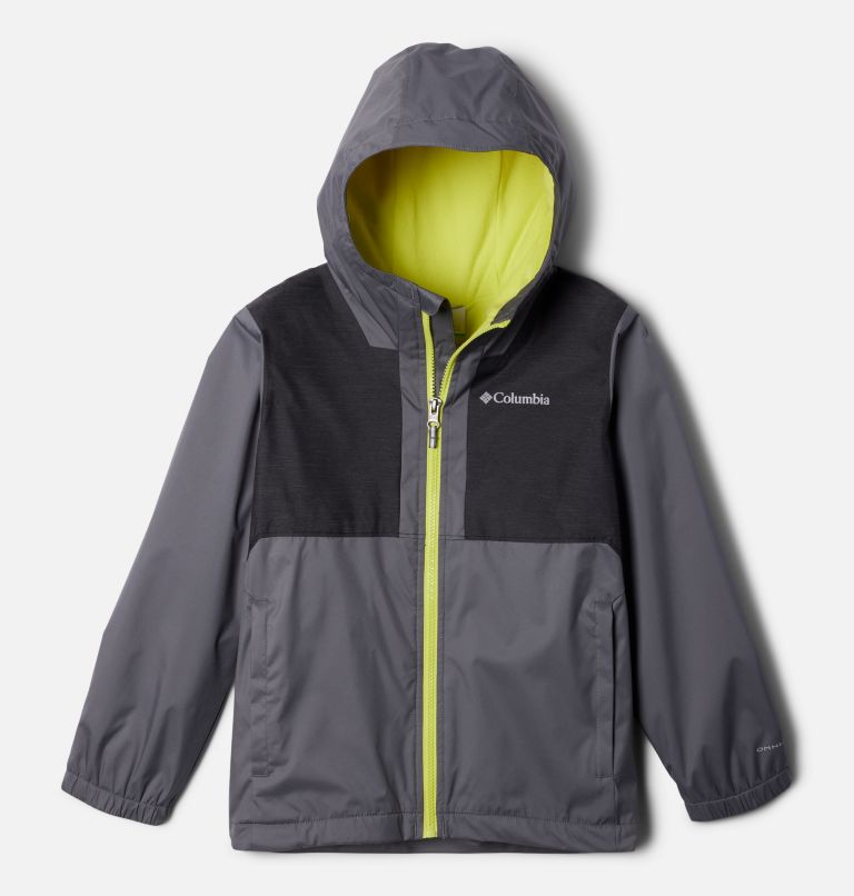 Boys' Rainy Trails Fleece Lined Jacket, Color: City Grey, Black Slub, image 1