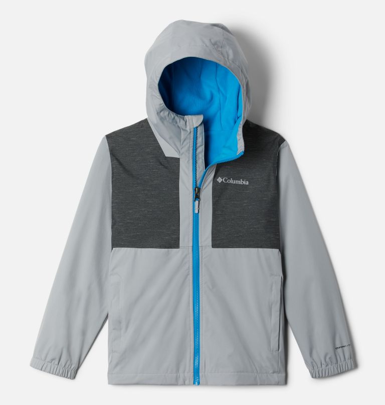 Boys' Rainy Trails Fleece Lined Jacket, Color: Columbia Grey, Black Slub, image 1