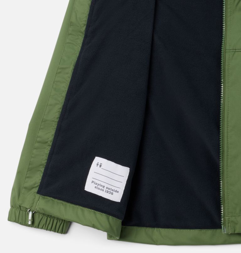 Chaqueta de senderismo impermeable Rainy Trails para niño, Color: Canteen, Black Slub, image 3