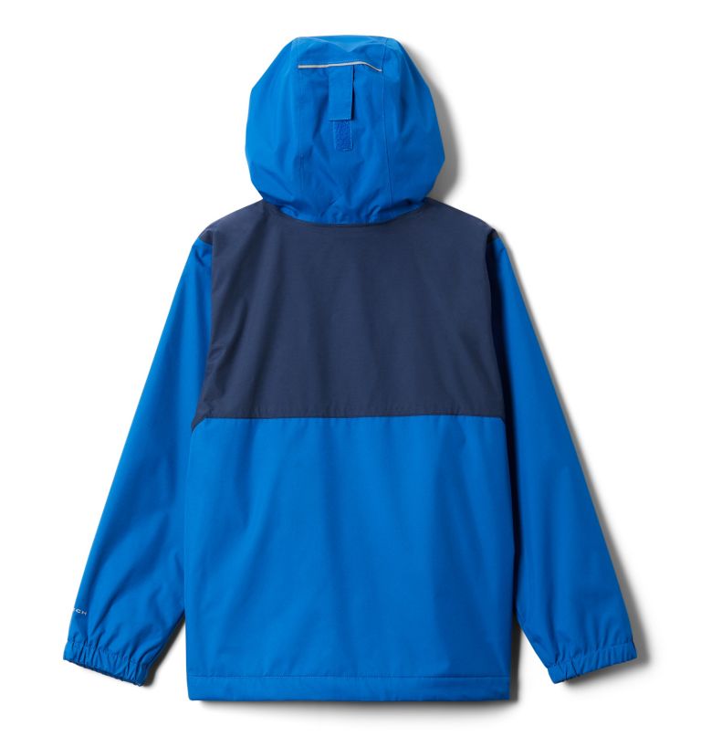Thumbnail: Boys' Rainy Trails Fleece Lined Jacket, Color: Bright Indigo, Coll Navy Slub, image 2
