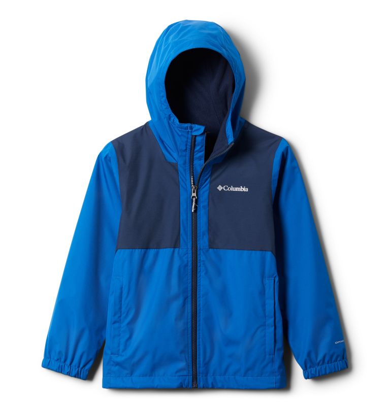 Manteau doublé de laine polaire Rainy Trails pour garçon, Color: Bright Indigo, Coll Navy Slub, image 1