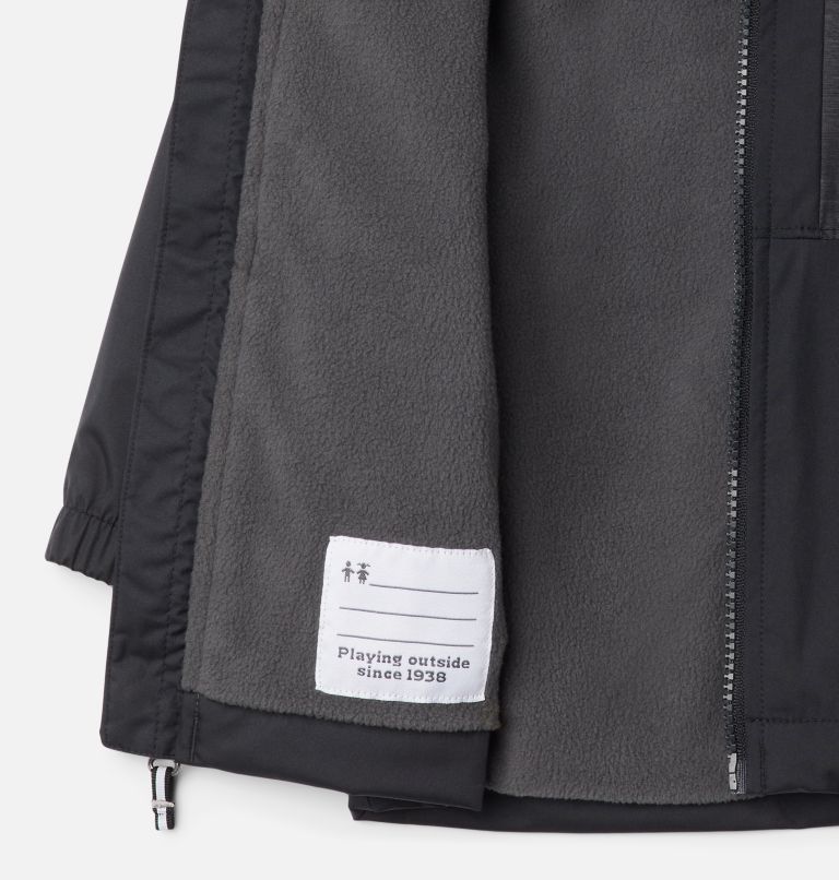 Boys' Toddler Rainy Trails Fleece Lined Jacket, Color: Black, Black Slub, image 3