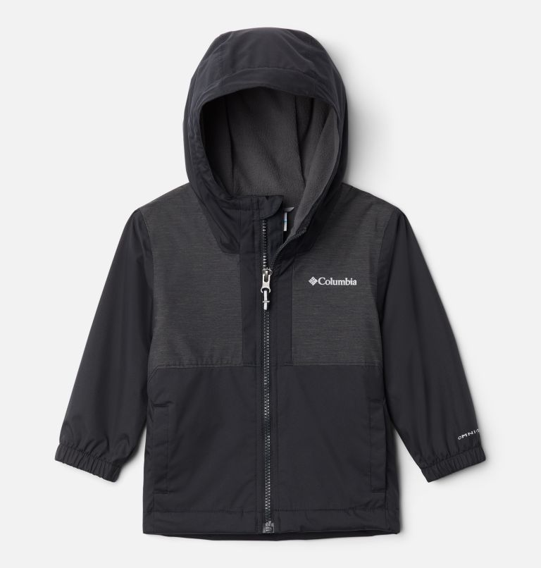 Boys' Toddler Rainy Trails Fleece Lined Jacket, Color: Black, Black Slub, image 1