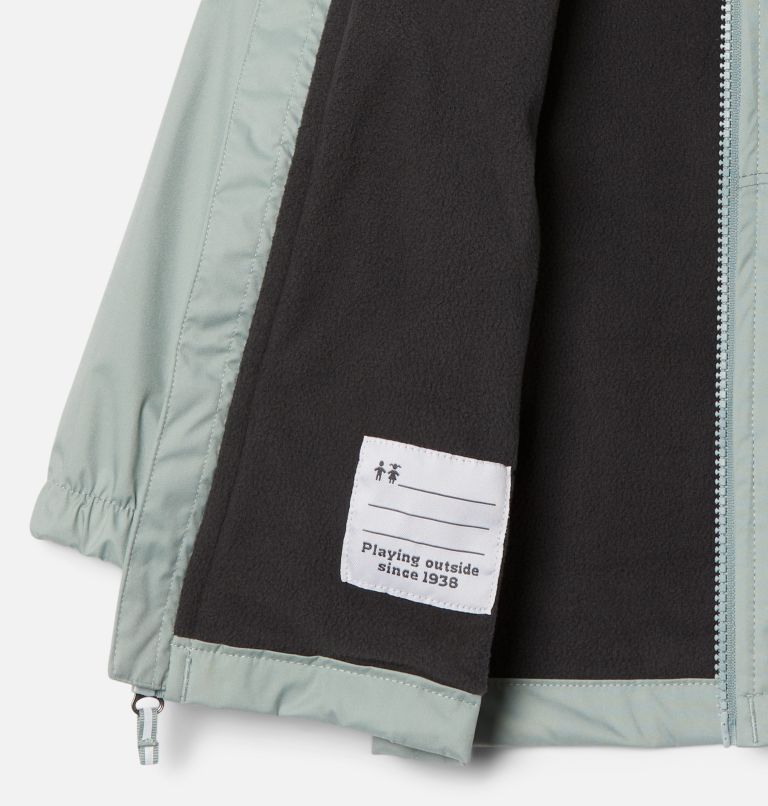 Toddlers' Rainy Trails Fleece Lined Waterproof Jacket - Boy, Color: Niagara, Metal Slub, image 3