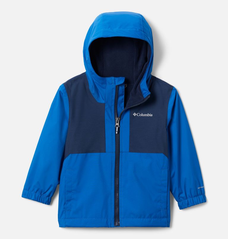 Thumbnail: Boys' Toddler Rainy Trails Fleece Lined Jacket, Color: Bright Indigo, Coll Navy Slub, image 1