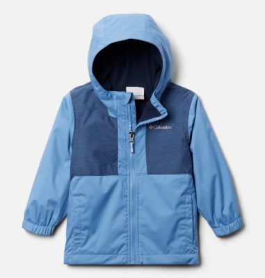 Grundens Jacket Childrens Size 6 Years Blue Zenith Hooded Fishing Rain Kids