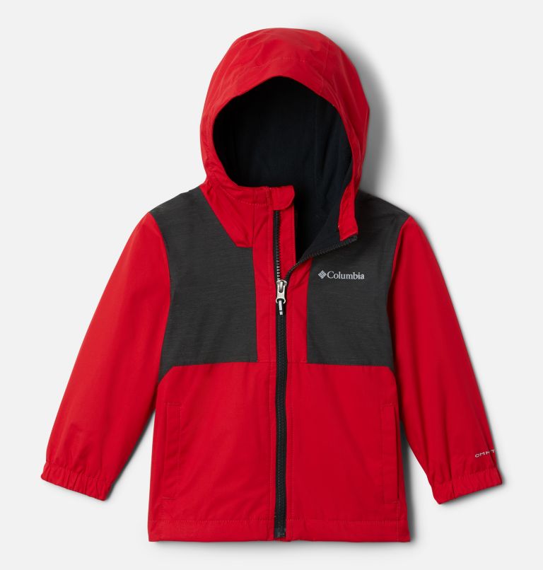 Manteau doublé de laine polaire Rainy Trails pour petit garçon, Color: Mountain Red, Black Slub, image 1