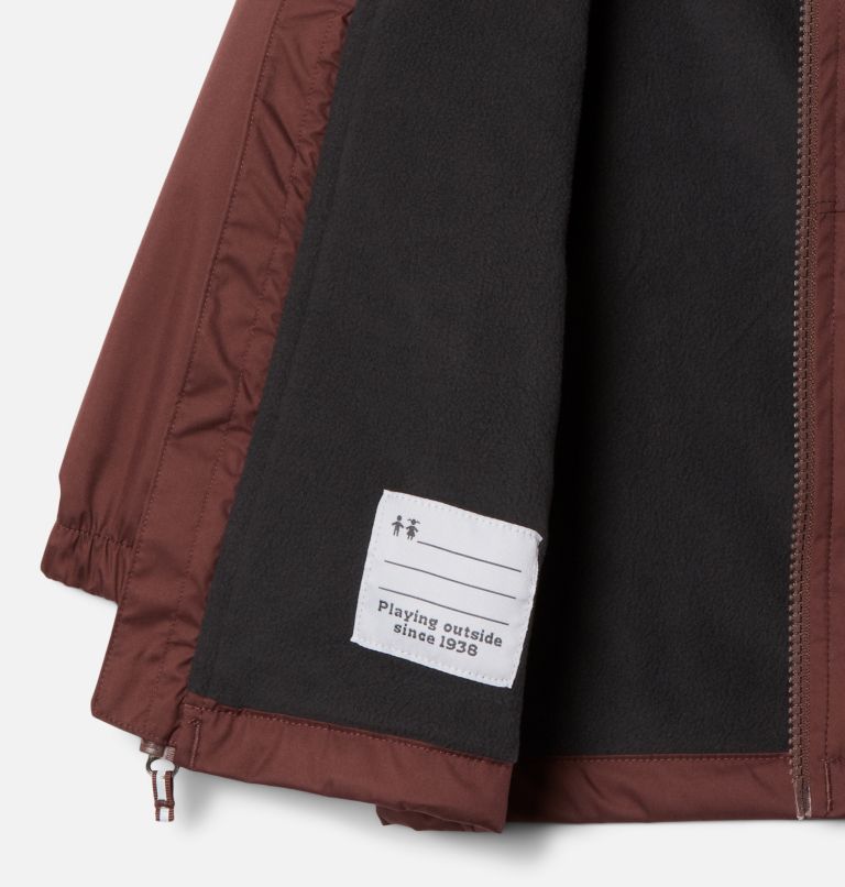 Boys' Toddler Rainy Trails Fleece Lined Jacket, Color: Light Raisin, Black Slub, image 3