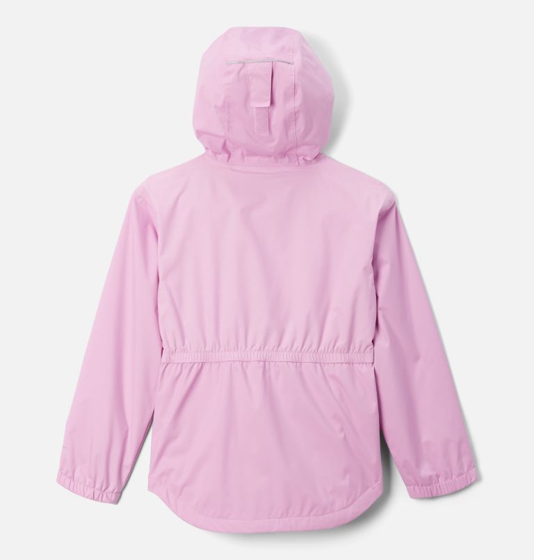 Girls' Rainy Trails Waterproof Hiking Jacket, Color: Cosmos, Pink Dawn, image 2