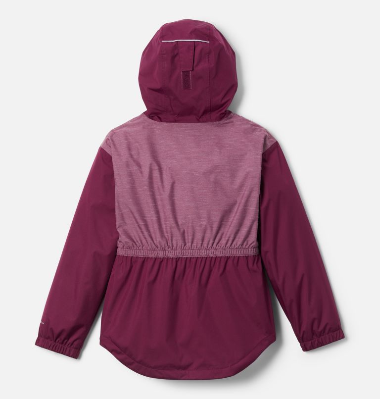 Girls' Rainy Trails Fleece Lined Jacket, Color: Marionberry, Marionberry Slub, image 2