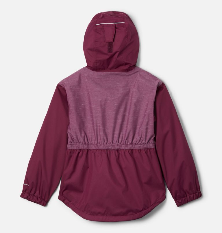 Girls' Rainy Trails Fleece Lined Jacket, Color: Marionberry, Marionberry Slub, image 2