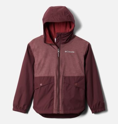 Rainy Trails&trade; Fleece-gef&uuml;tterte Jacke f&uuml;r M&auml;dchen Rainy Trails&trade; Fleece Lined Jacket | 671 | XS, Malbec, Malbec Slub, front