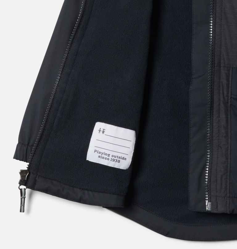 Manteau doublé de laine polaire Rainy Trails pour petite fille, Color: Black, image 3