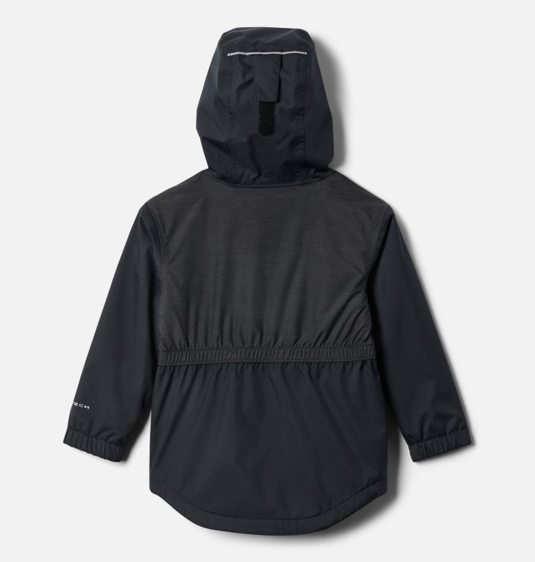 Thumbnail: Manteau doublé de laine polaire Rainy Trails pour petite fille, Color: Black, image 2
