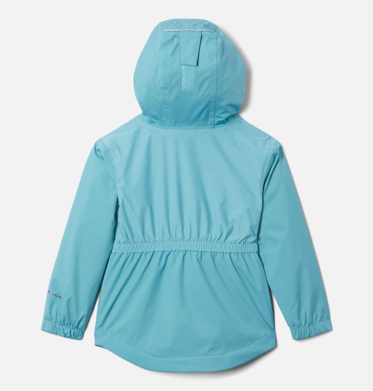 Thumbnail: Manteau doublé de laine polaire Rainy Trails pour petite fille, Color: Sea Wave, Sea Wave Slub, image 2