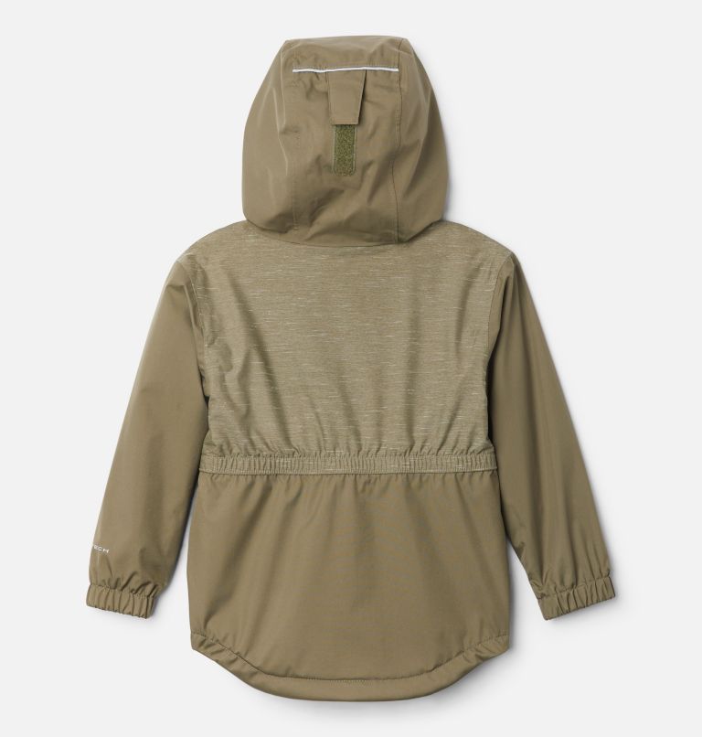 Thumbnail: Girls' Toddler Rainy Trails Fleece Lined Jacket, Color: Stone Green, Stone Green Slub, image 2