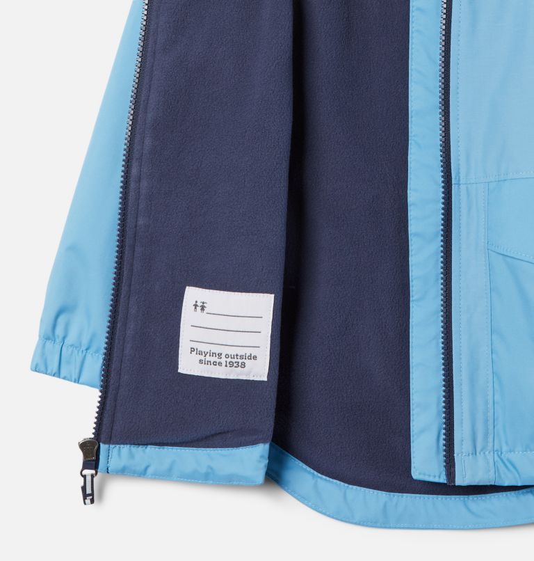 Manteau doublé de laine polaire Rainy Trails pour petite fille, Color: Vista Blue, Vista Blue Slub, image 3
