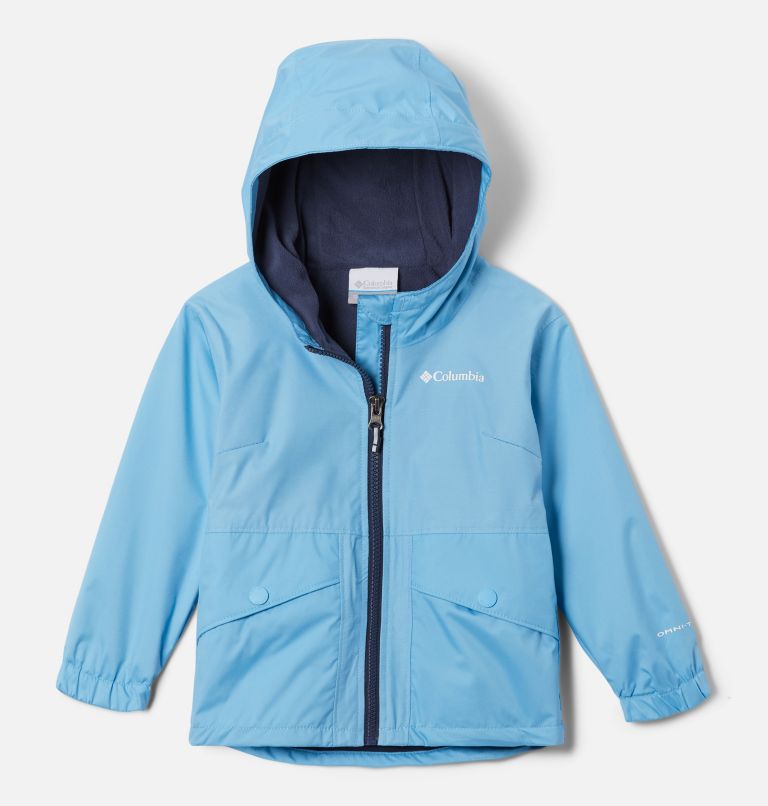 Thumbnail: Manteau doublé de laine polaire Rainy Trails pour petite fille, Color: Vista Blue, Vista Blue Slub, image 1